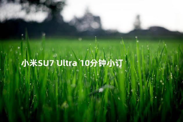 小米SU7 Ultra 10分钟小订破3千